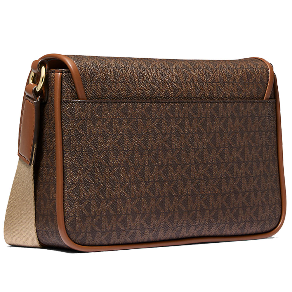 Michael Kors Bradshaw Medium Signature Logo Messenger Bag Brown # 35R5G2BM8B