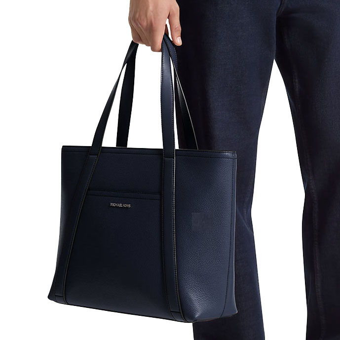 Michael Kors Cooper Leather Tote Bag Navy # 37F4LCOT3L
