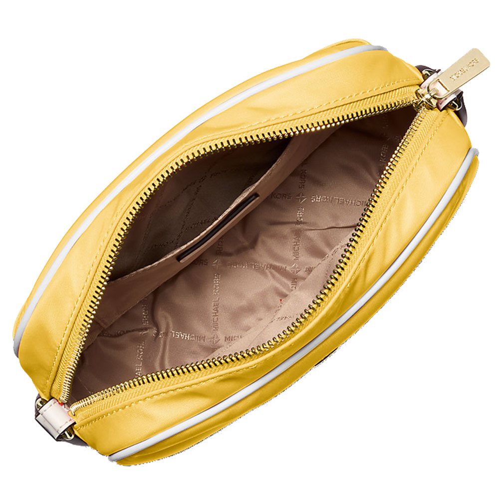 Michael Kors Jet Set Medium Nylon Camera Crossbody Bag Daisy Yellow # 35S5GTVC2C