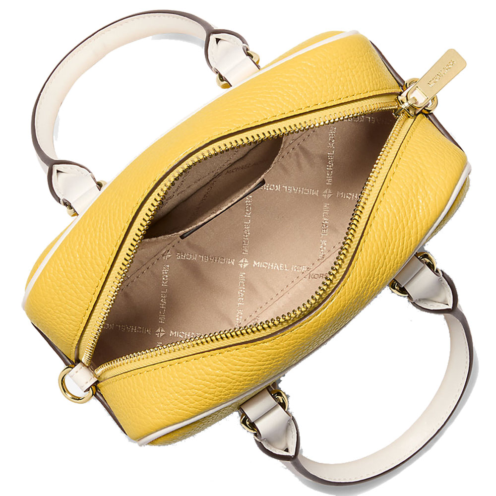 Michael Kors Thompson Extra-Small Pebbled Leather Satchel Daisy Yellow # 35S5G7OC0T
