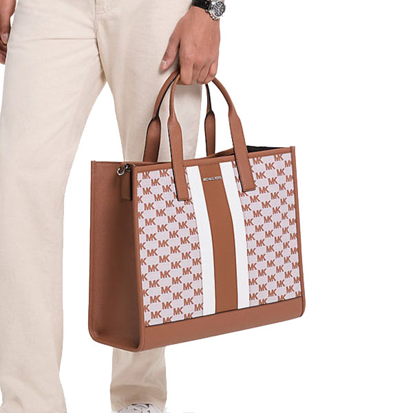 Michael Kors Cooper Logo Jacquard Tote Bag Luggage # 37S5LCOT4J