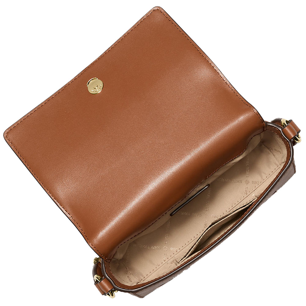 Michael Kors Vincent Small Saffiano Leather Crossbody Bag With Signature Logo Card Case Luggage # 35F4G2VC5L