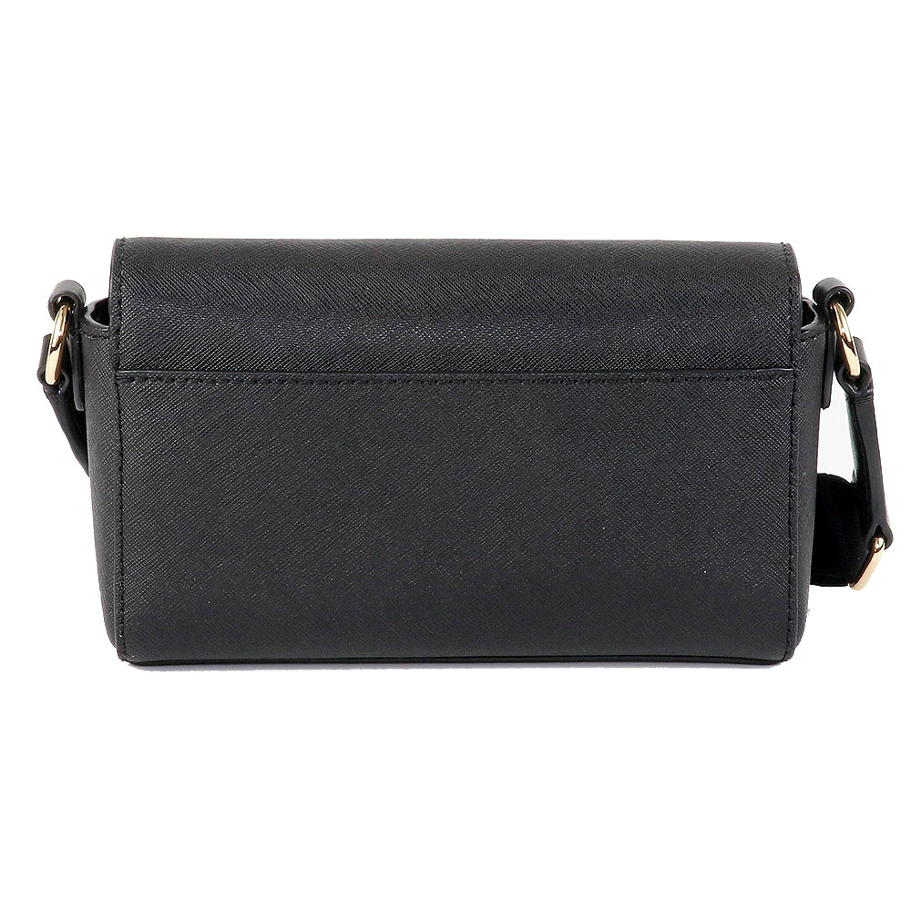 Michael Kors Vincent Small Saffiano Leather Crossbody Bag With Signature Logo Card Case Black # 35F4G2VC5L
