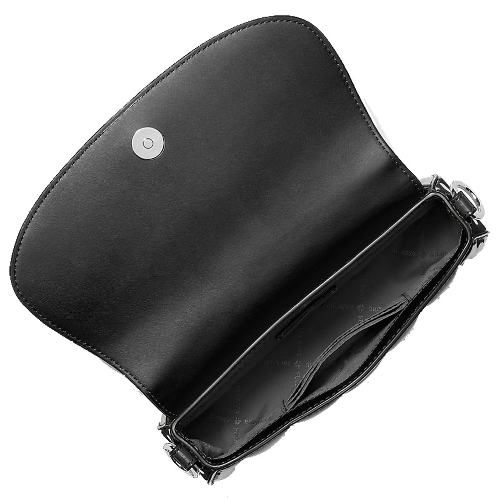 Michael Kors Mila Small Patent Convertible Crossbody Bag Black # 35T5SIMC5A