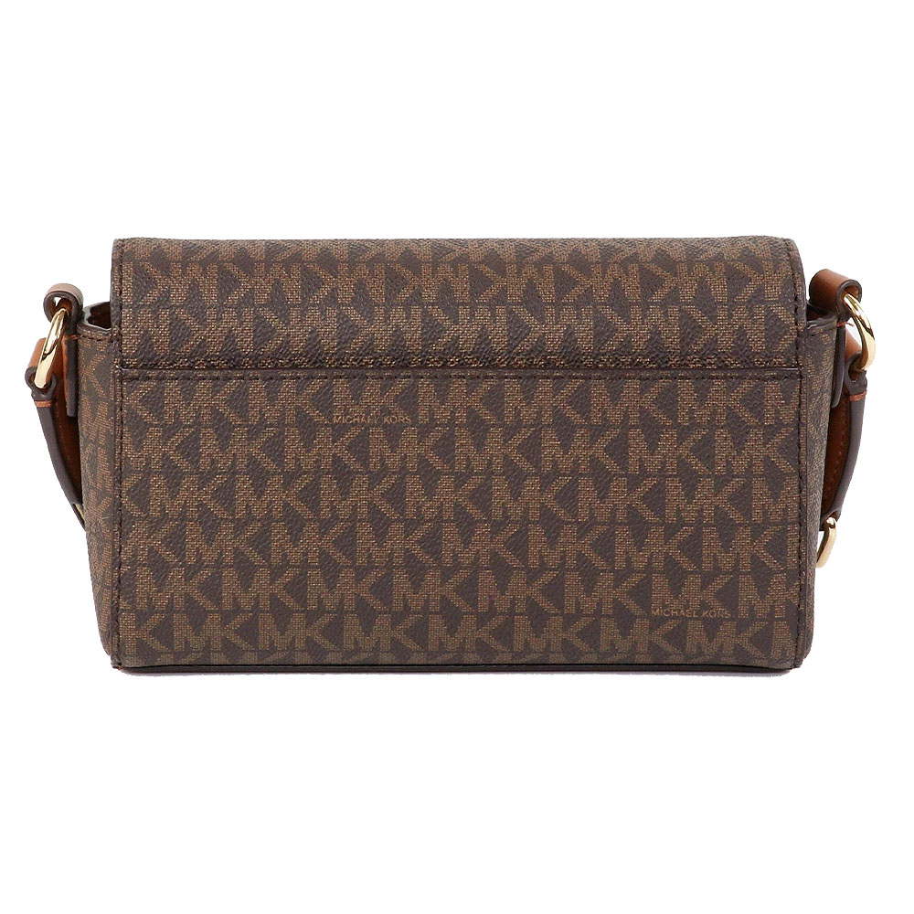 Michael Kors Vincent Small Signature Logo Crossbody Bag With Card Case Brown # 35F4G2VC5B