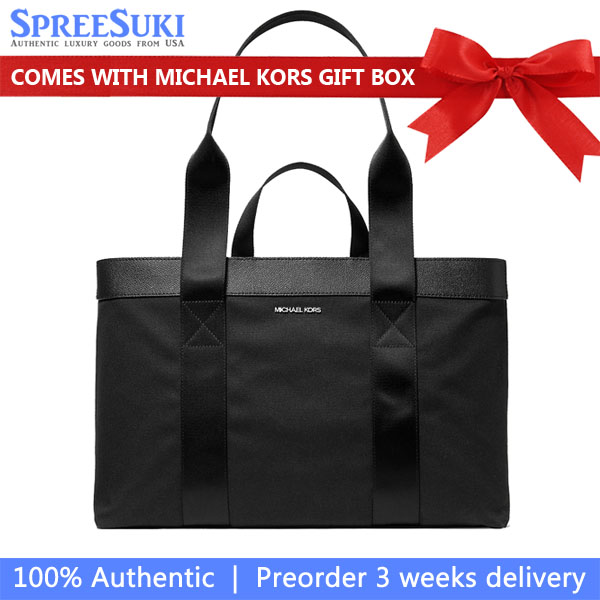 Michael Kors Cooper Canvas Tote Bag Black # 37S5LCOT9C