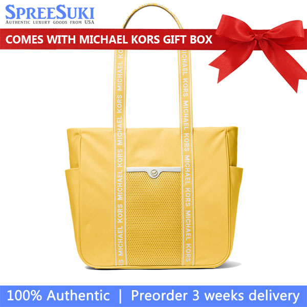 Michael Kors Jet Set Large Nylon Tote Bag Daisy Yellow # 35S5GTFT3C