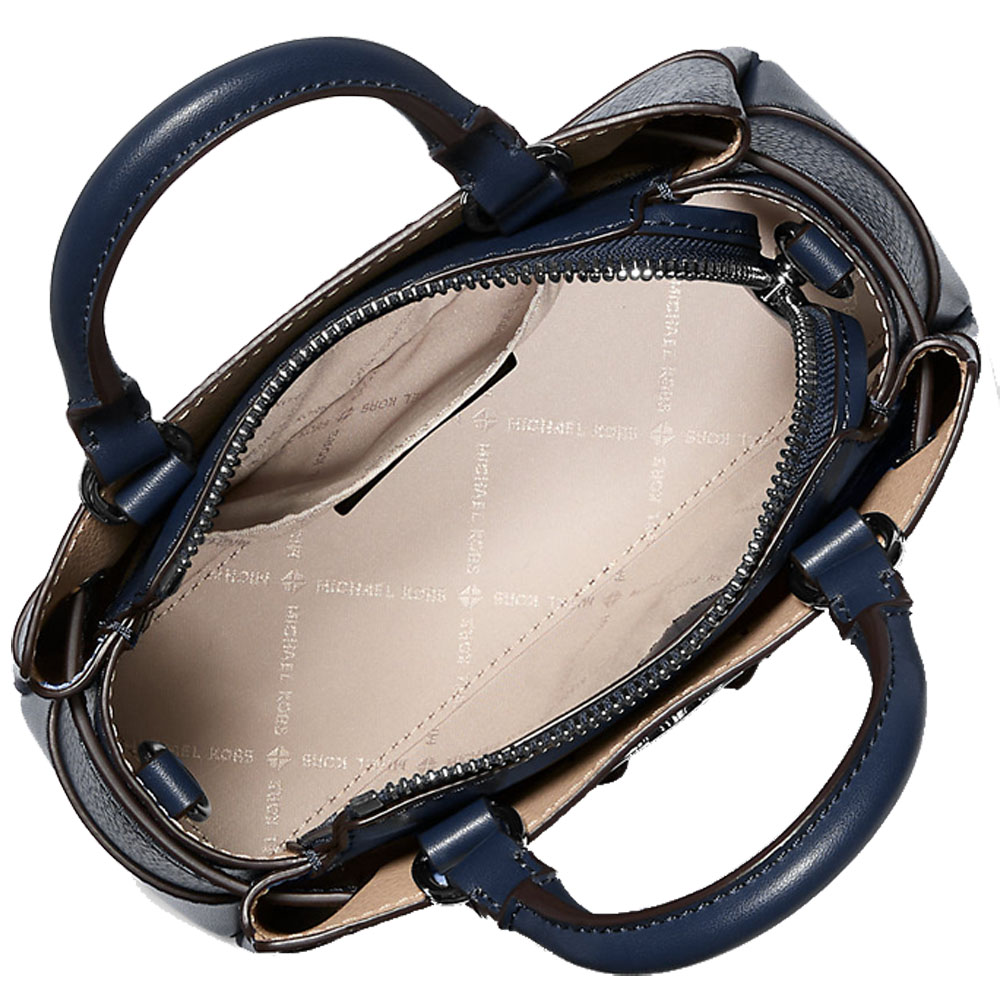 Michael Kors Reed Extra-Small Pebbled Leather Satchel Navy # 35F4S6RC0T