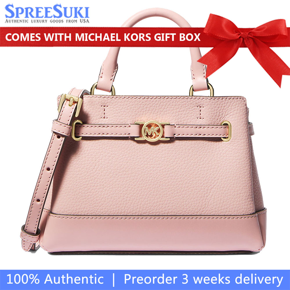 Michael Kors Reed Extra-Small Pebbled Leather Satchel Powder Blush # 35F4G6RC0T