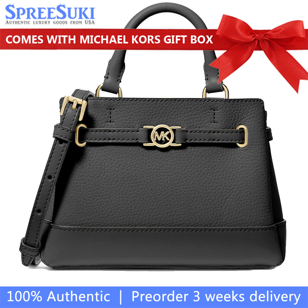 Michael Kors Reed Extra-Small Pebbled Leather Satchel Black # 35F4G6RC0T