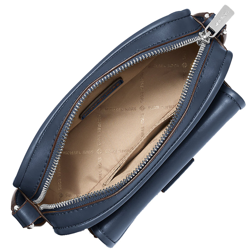 Michael Kors Bradshaw Extra-Small Leather Messenger Bag Navy # 35R5S2BC0L