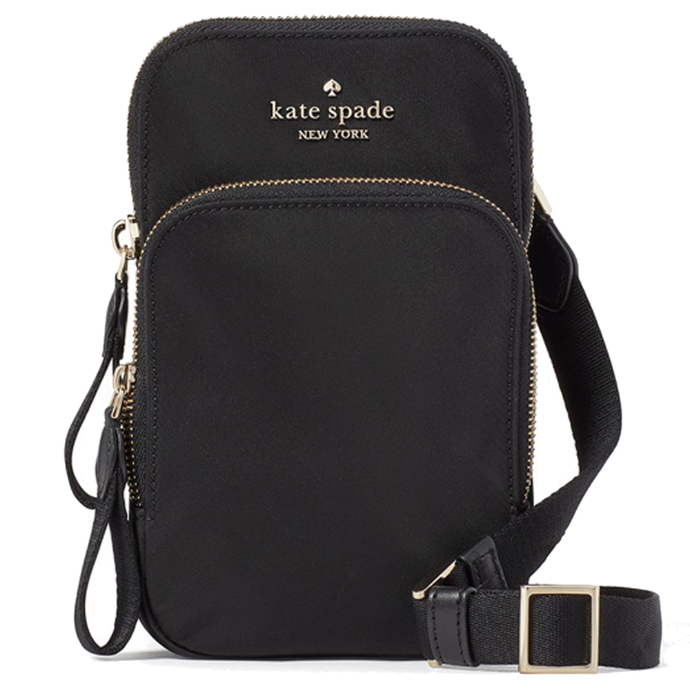 Kate Spade Chelsea Dual Zip Phone Crossbody Bag Sling Black # KC636