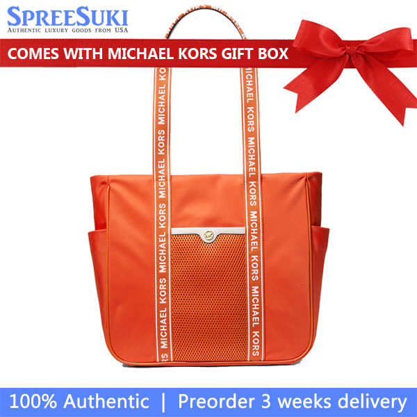 Michael Kors Jet Set Large Nylon Tote Bag Red Clay # 35S5GTFT3C