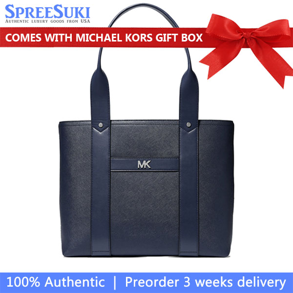 Michael Kors Cooper Saffiano Leather Tote Bag Navy # 37S5LCOT3O