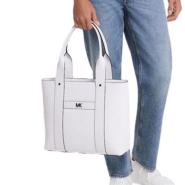 Michael Kors Cooper Saffiano Leather Tote Bag Bright Wht # 37S5LCOT3O