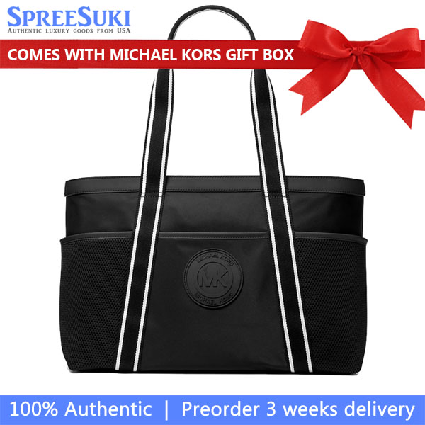 Michael Kors Lautner Nylon Tote Bag Black # 37S5LLAT4B