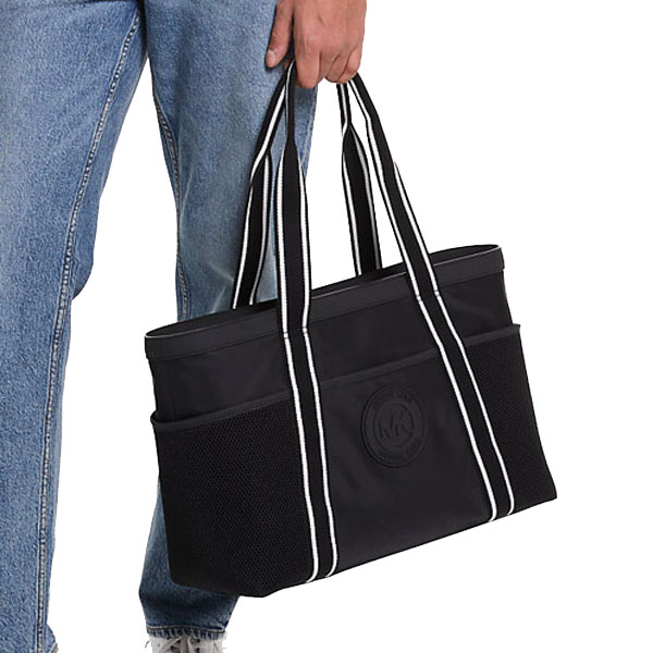 Michael Kors Lautner Nylon Tote Bag Black # 37S5LLAT4B