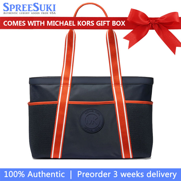 Michael Kors Lautner Nylon Tote Bag Navy # 37S5LLAT4B
