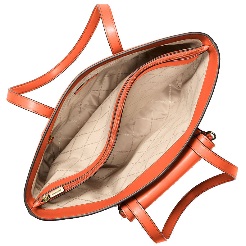 Michael Kors Et Set 2-In-1 Pebbled Leather And Logo Tote Bag Red Clay # 35S5GTVT3L