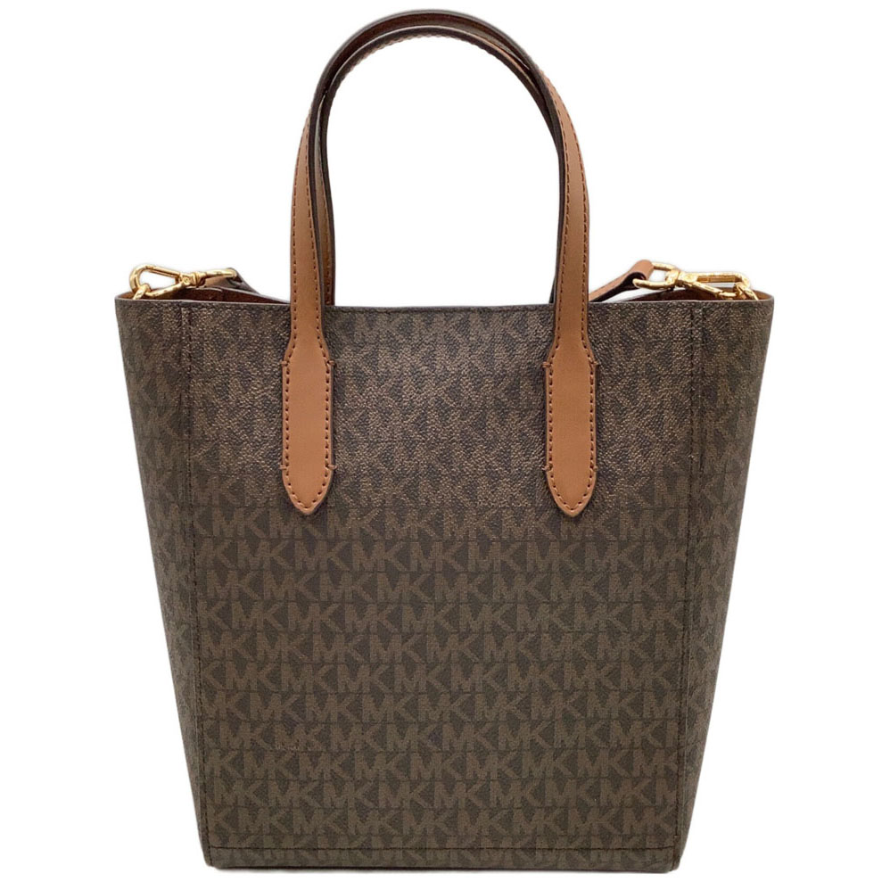 Michael Kors Vincent Small Signature Logo Convertible Tote Bag With Card Case Brown # 35F4G2VT1B