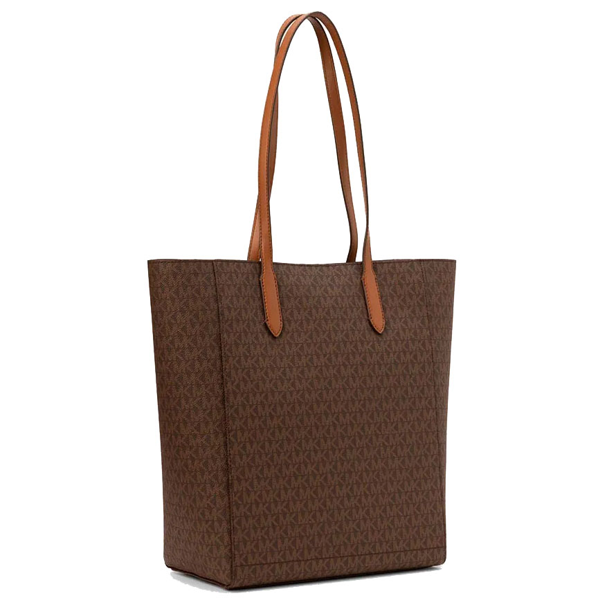Michael Kors Vincent Large Signature Logo Tote Bag With Card Case Brown # 35F4G2VT7B