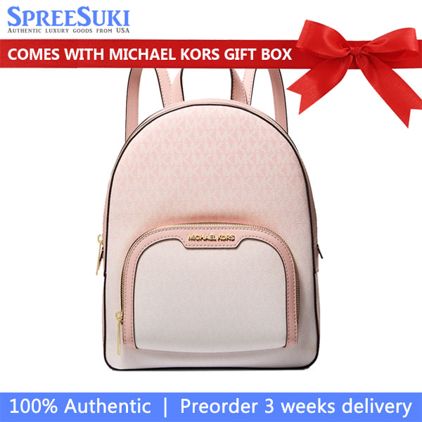 Michael Kors Jaycee Medium Ombré Signature Logo Backpack Powder Blush # 35S5G8TB2V