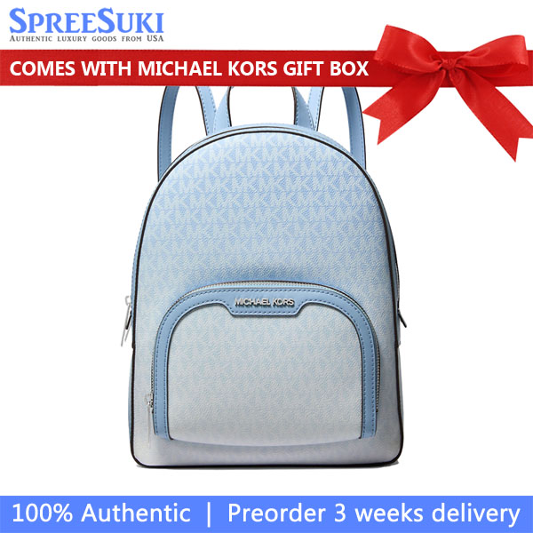 Michael Kors Jaycee Medium Ombré Signature Logo Backpack Light Sky # 35R5S8TB8V