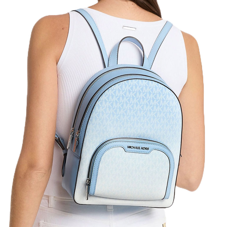 Michael Kors Jaycee Medium Ombré Signature Logo Backpack Light Sky # 35R5S8TB8V