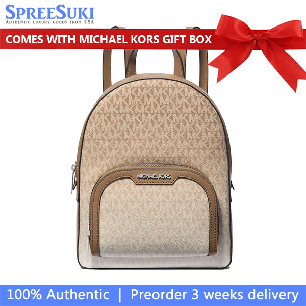 Michael Kors Jaycee Medium Ombré Signature Logo Backpack Husk # 35R5S8TB8V