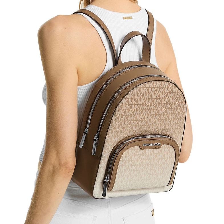 Michael Kors Jaycee Medium Ombré Signature Logo Backpack Husk # 35R5S8TB8V