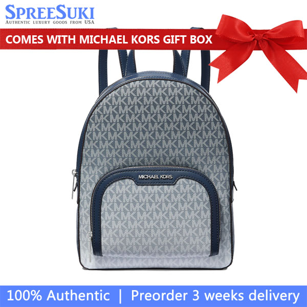 Michael Kors Jaycee Medium Ombré Signature Logo Backpack Navy # 35R5S8TB8V