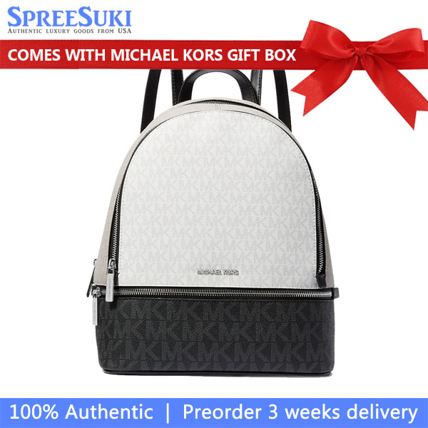 Michael Kors Rhea Medium Color-Block Signature Logo Backpack Opwht Multi # 35S5SRAB6V