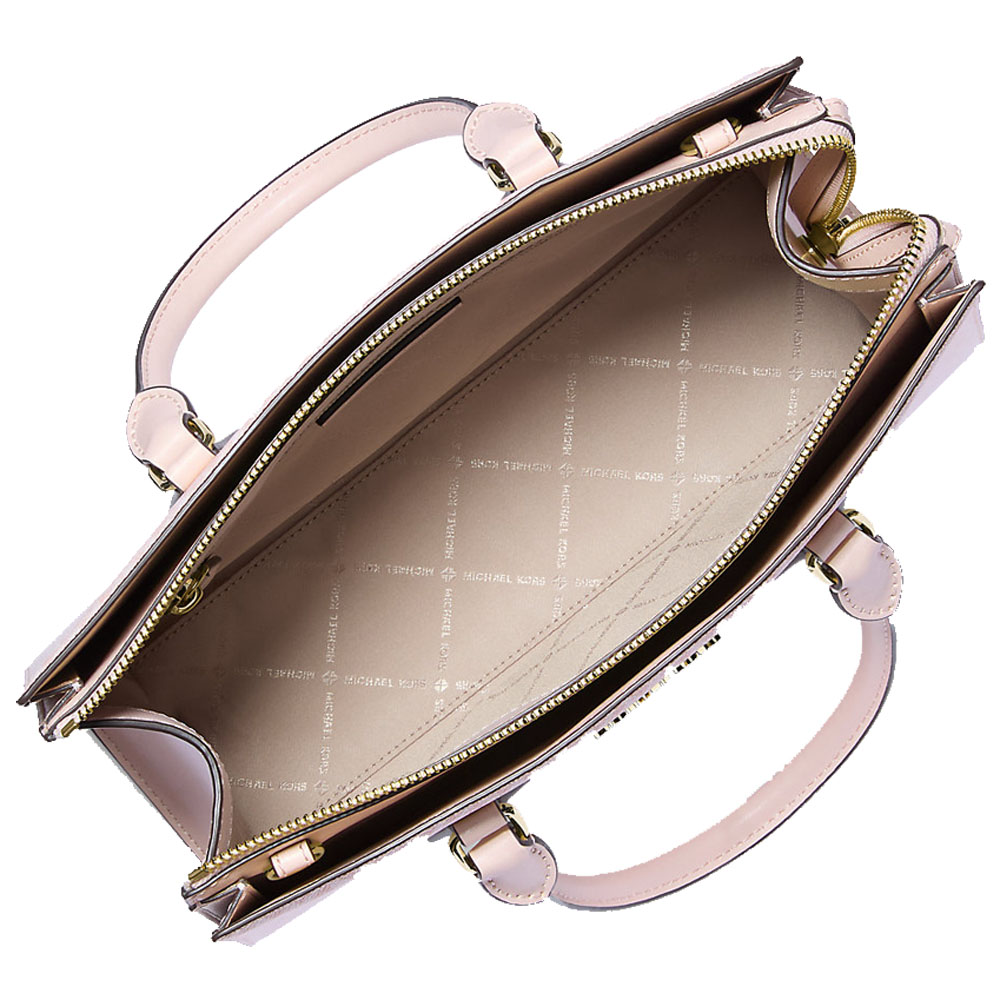 Michael Kors Sheila Medium Ombré Signature Logo Satchel Powder Blush # 35S5G6HS8B