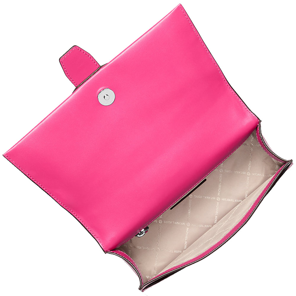 Michael Kors Greenwich Medium Saffiano Leather Satchel Dragonfruit # 35S5SGRS2L