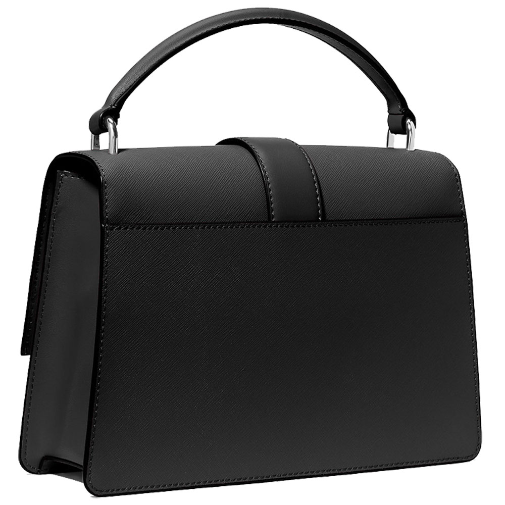 Michael Kors Greenwich Medium Saffiano Leather Satchel Black # 35S5SGRS2L