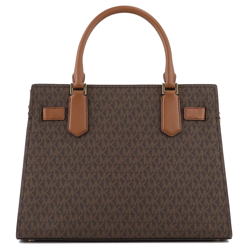 Michael Kors Hamilton Medium Logo Satchel Brown # 35F1GHMS2B