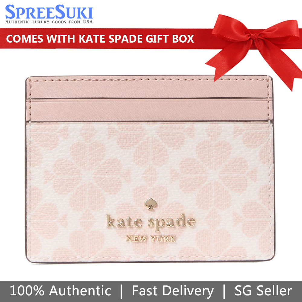 Kate Spade Spade Flower Small Slim Card Holder Rose Smoke Multi # KI371