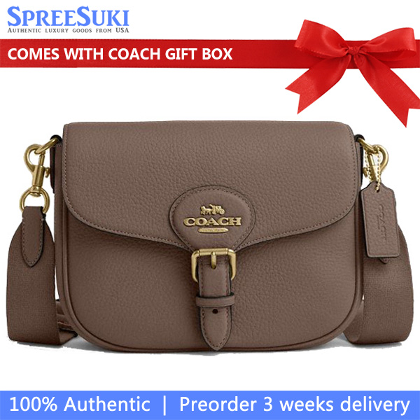 Coach Amelia Saddle Bag Dark Stone # CP107