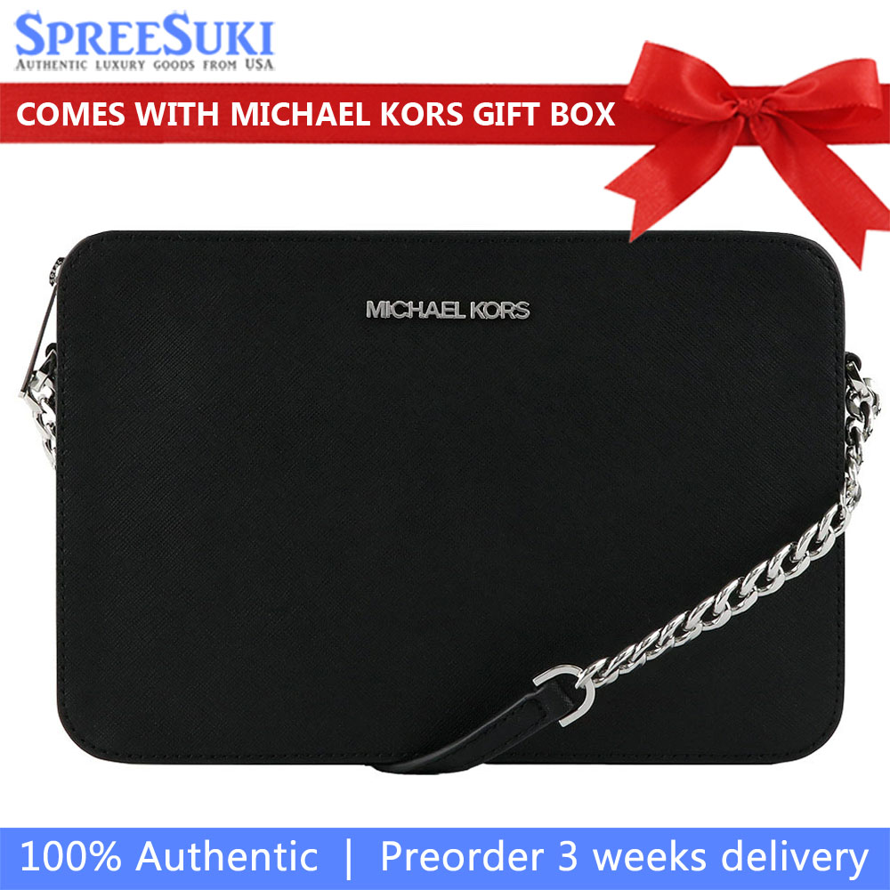 Michael Kors Crossbody Bag Jet Set Large Crossbody Black # 35F8STTC9L