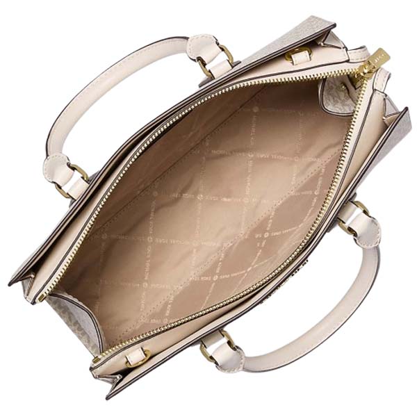 Michael Kors Sheila Medium Logo Satchel Light Cream # 35S3G6HS2B