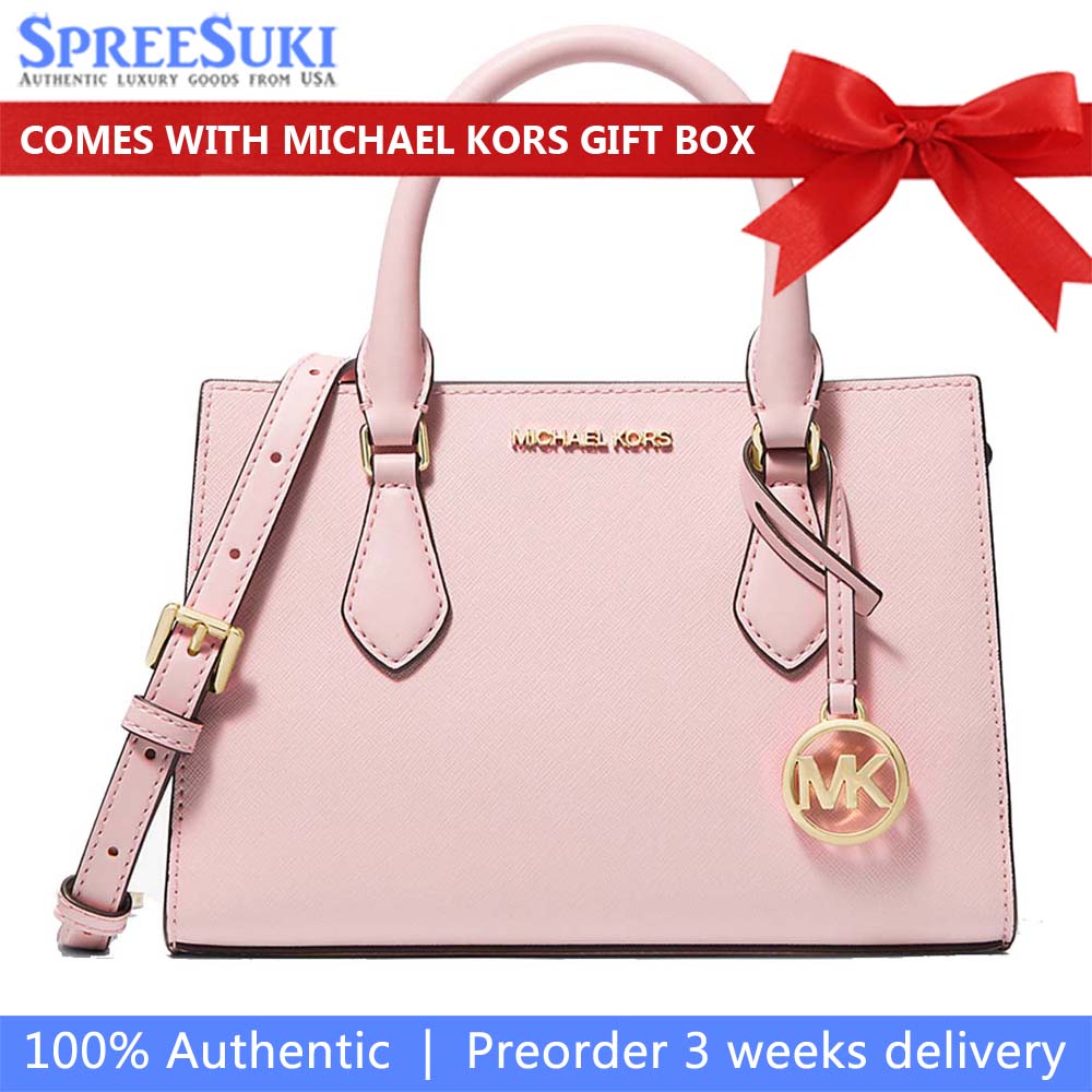 Michael Kors Crossbody Bag Sling Sheila Small Satchel Powder Blush # 35S3G6HS5L