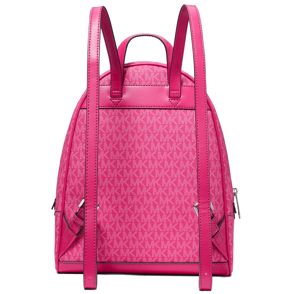 Michael Kors Rhea Medium Signature Logo Backpack Dragonfruit # 35S5SRAB2V