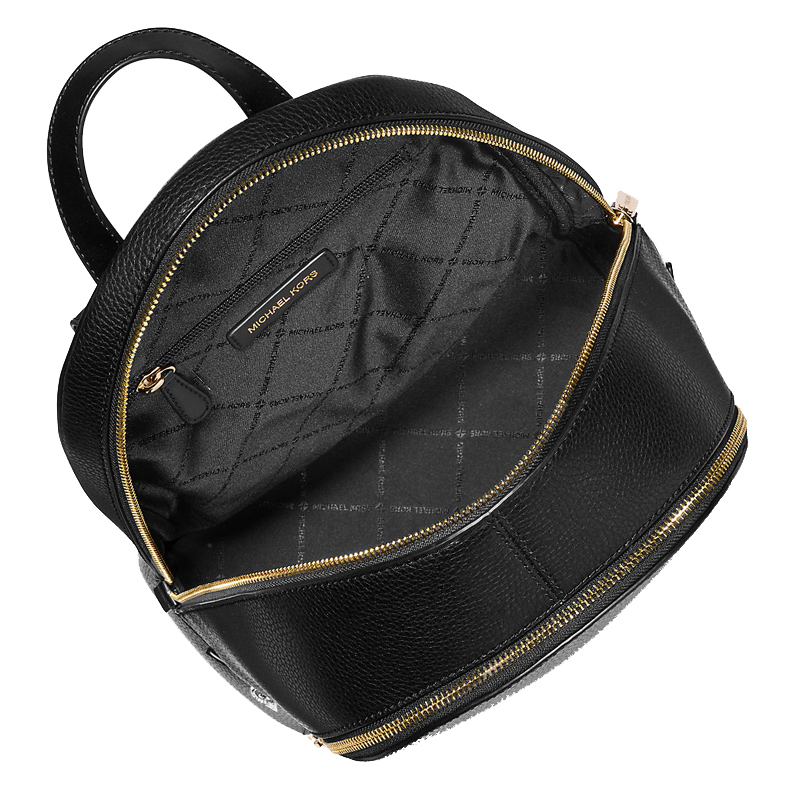Michael Kors Rhea Medium Pebbled Leather Backpack Black # 35S5GRAB2L