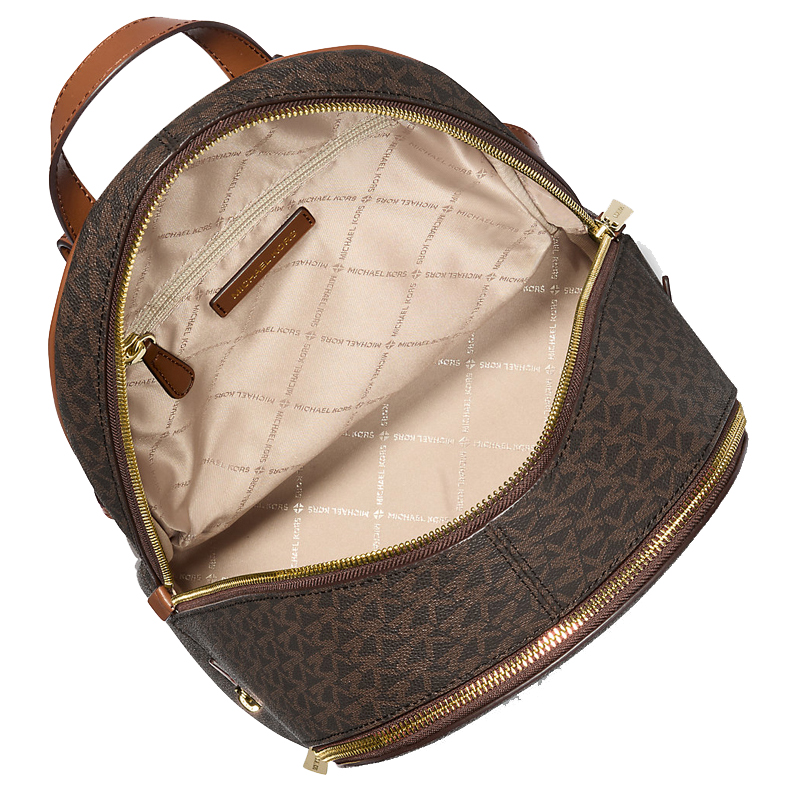 Michael Kors Rhea Medium Signature Logo Backpack Brown # 35S5GRAB2B