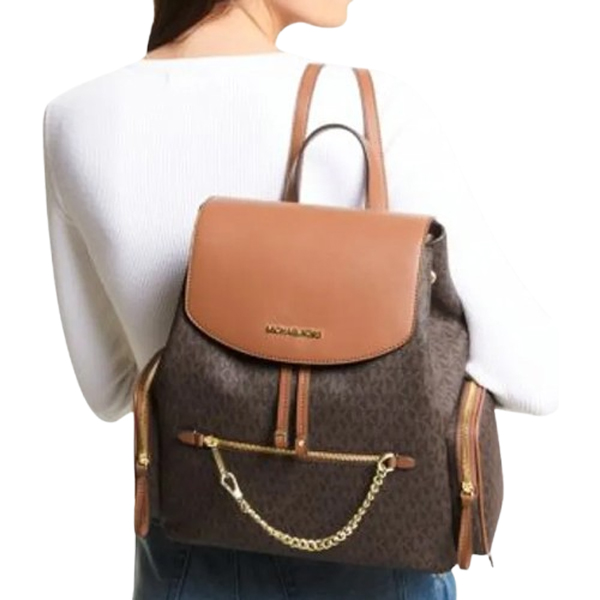 Michael Kors Jet Set Large Logo Backpack Brown # 35T1GTTB3B