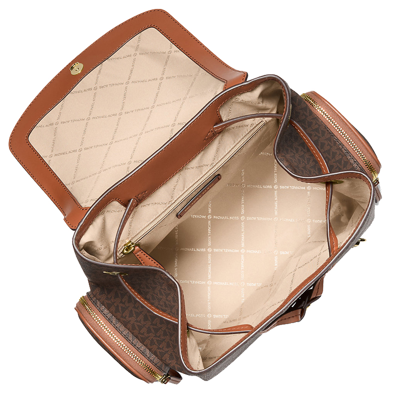 Michael Kors Jet Set Large Logo Backpack Brown # 35T1GTTB3B