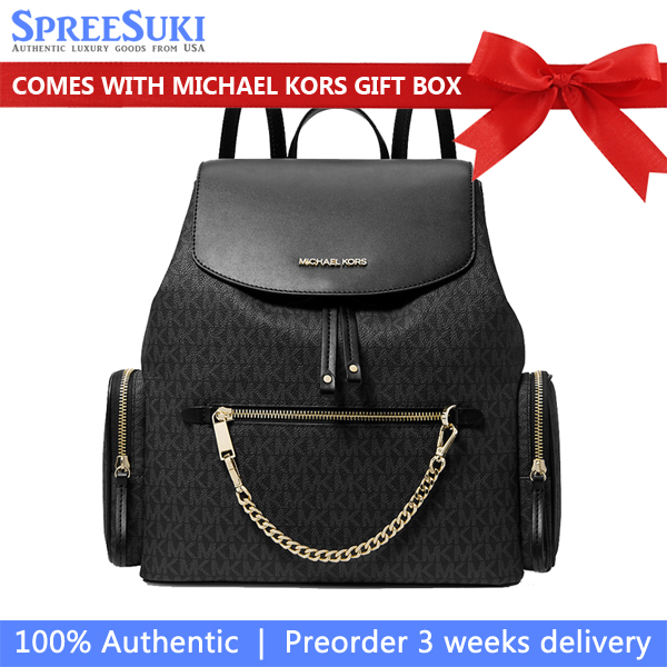 Michael Kors Jet Set Large Logo Backpack Black # 35T1GTTB3B