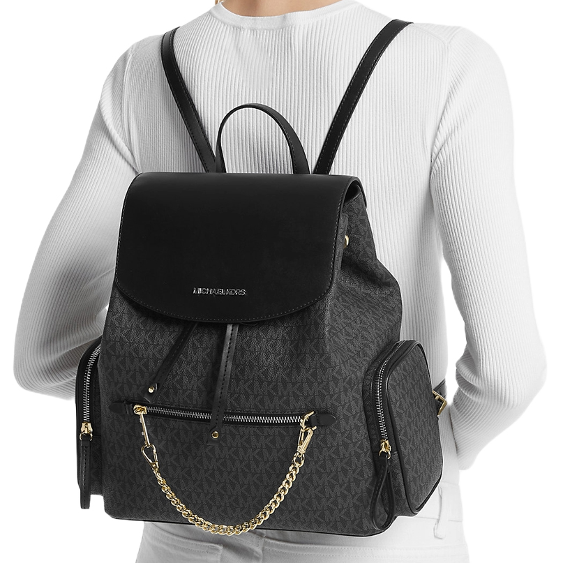 Michael Kors Jet Set Large Logo Backpack Black # 35T1GTTB3B