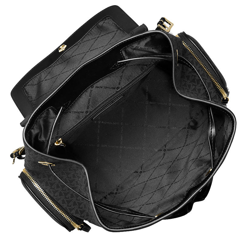 Michael Kors Jet Set Large Logo Backpack Black # 35T1GTTB3B