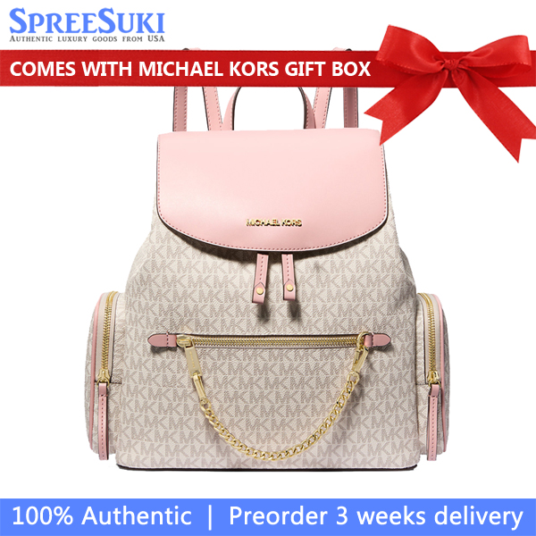 Michael Kors Jet Set Large Logo Backpack Pwd Blsh Mlt # 35T1GTTB3B